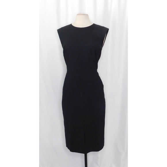 NWT!! J. CREW New Resume Tollegno Italian Wool Dress Solid Black Sheath Preppy 8 - Picture 3 of 15